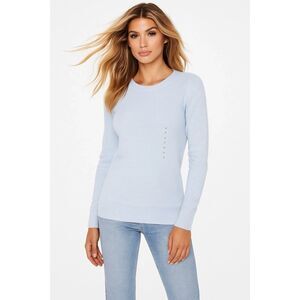 LOFT LIGHT BLUE HERRINGBONE STITCH CAREER CASUAL TUNIC SWEATER SIZE: S NEW